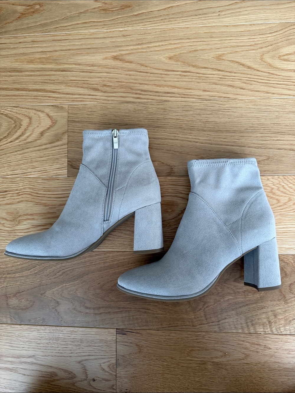 Marc Fisher Light Gray Heeled Boots - Picture 2 of 6